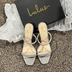 Lulus Theyaa Square Toe, Strappy Heel